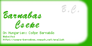 barnabas csepe business card